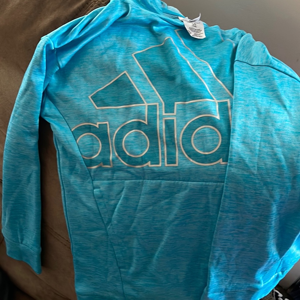 Turquoise Adidas Hoodie Size 14